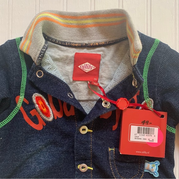 Oilily ~New~Indigo Knit Goba Byg Jacket in 62 (about 4 months) - Picture 2 of 11